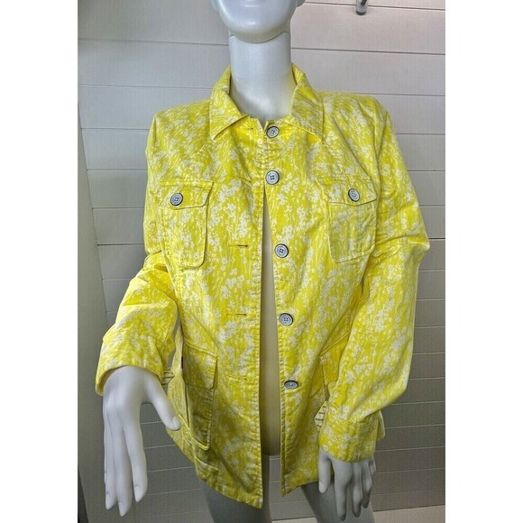 Cabi Vintage Womens Y2K Spring / Summer Floral Cotton Jacket Small Preppy - Picture 2 of 14